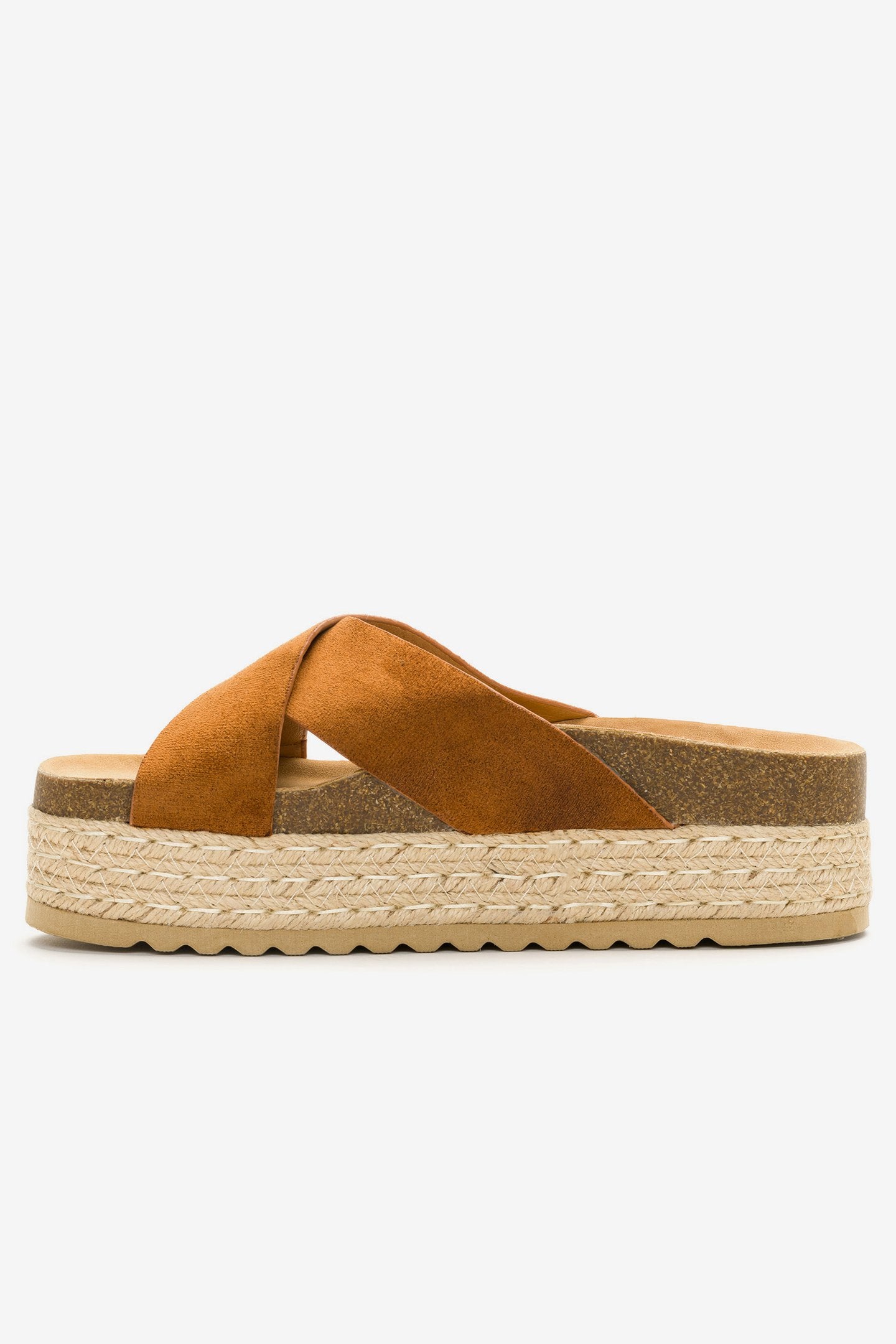 Sandalia Mujer Camel Serra Chancleta Chancleta