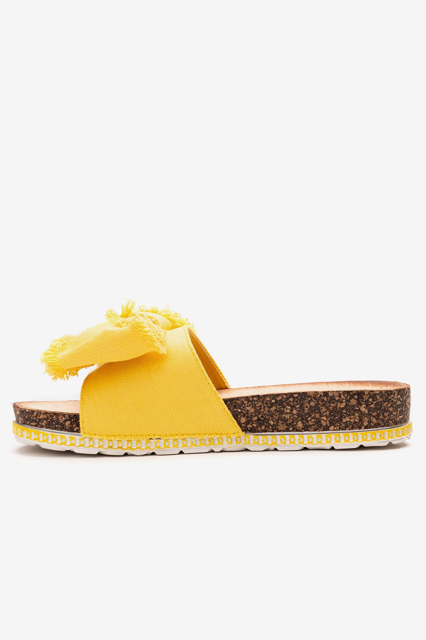 Sandalia Mujer Amarillo Lazo Chancleta Chancleta