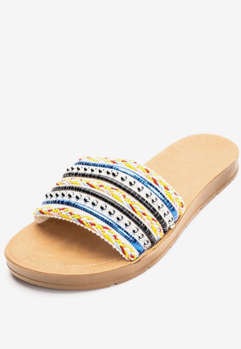 Sandalia Mujer Azul Peace Chancleta Chancleta