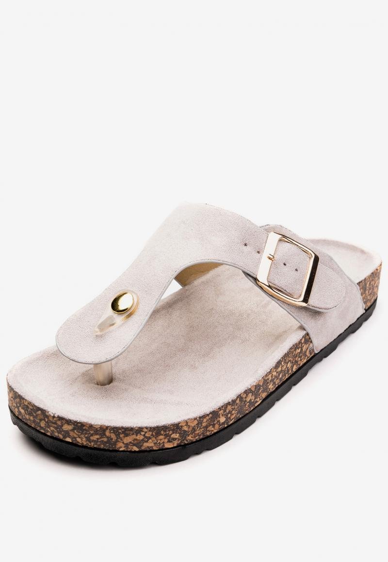 Sandalia Mujer Gris Yuri Chancleta Chancleta