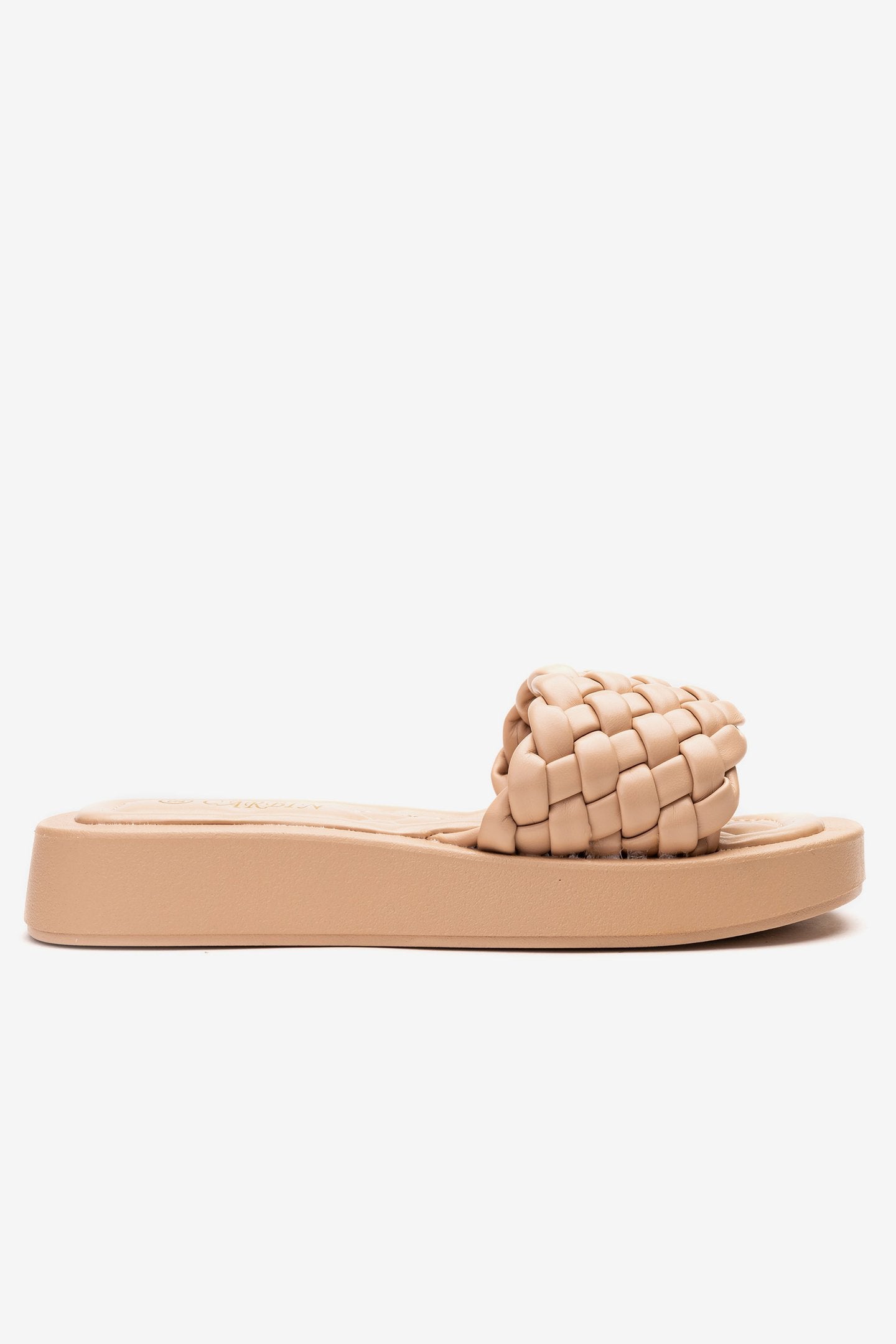 Sandalia Mujer Beige Luna Chancleta Chancleta