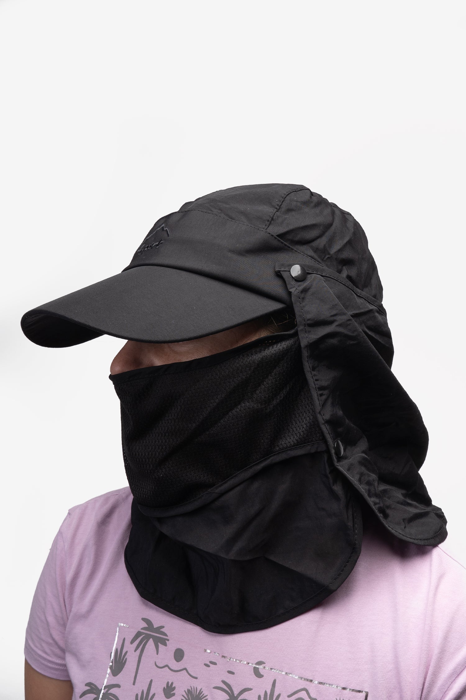 Vicera Deportiva con Proteccion Solar Negro Chinitown Chinitown