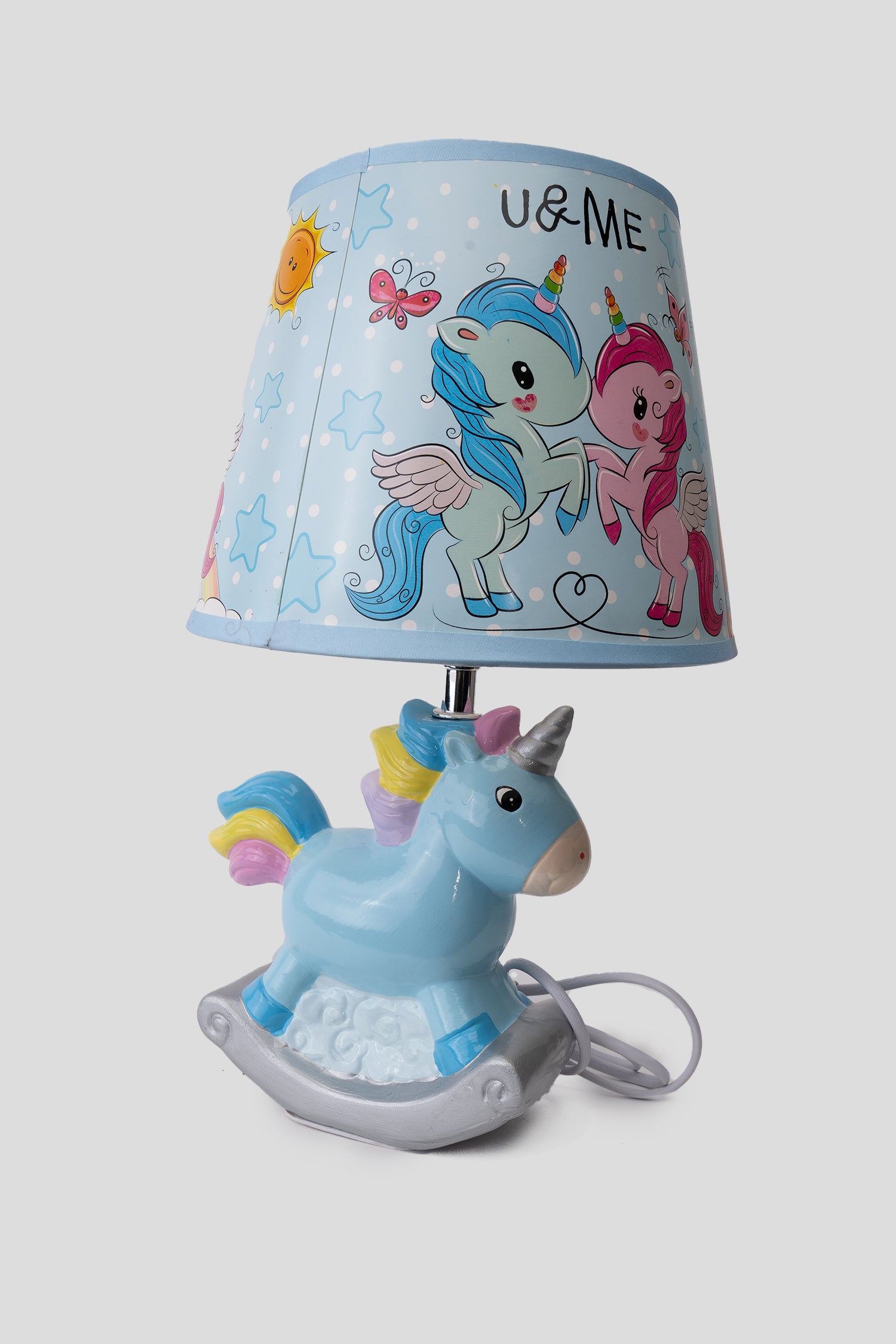 Lámpara de Carrusel Unicornio Celeste Chinitown Chinitown