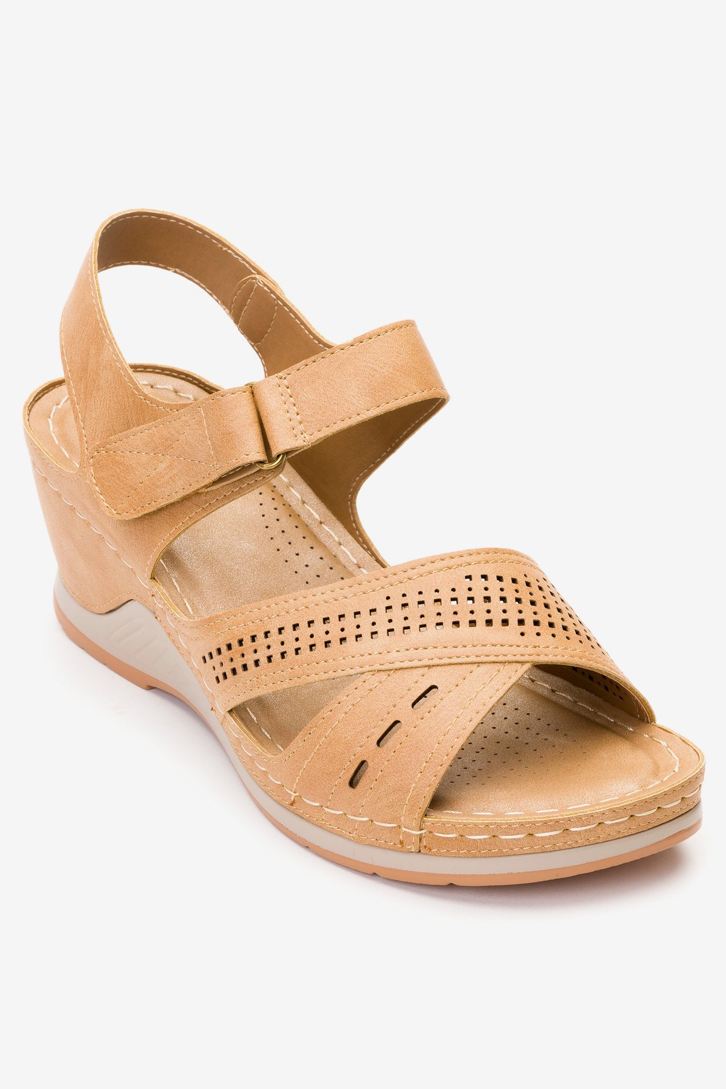 Sandalia Mujer Beige Milán Chancleta Chancleta