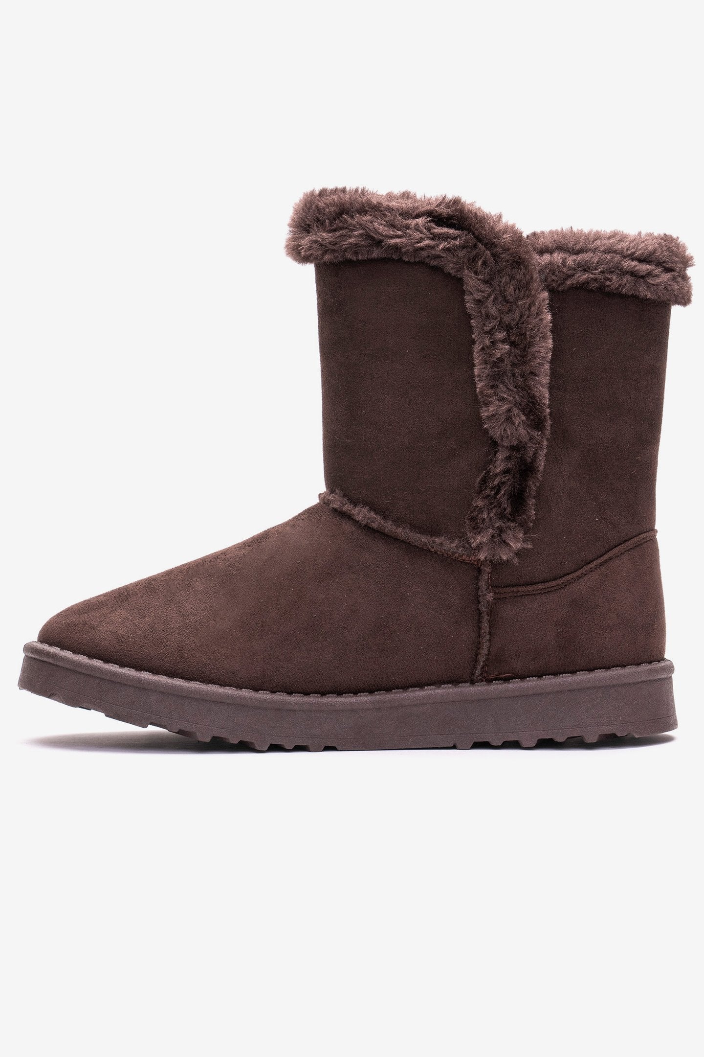 Bota Mujer Café Moro Felpu Chancleta Chancleta