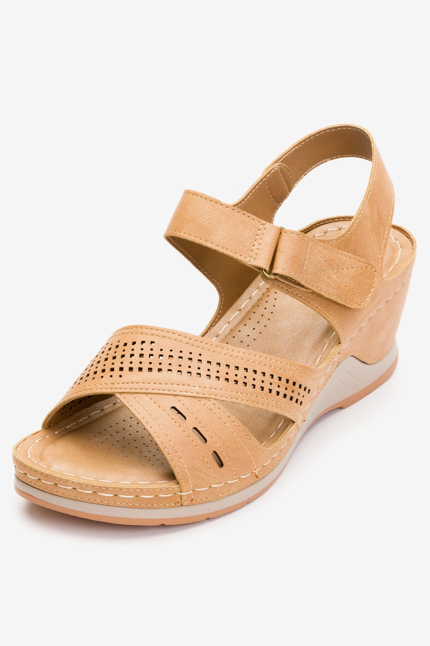 Sandalia Mujer Beige Milán Chancleta Chancleta