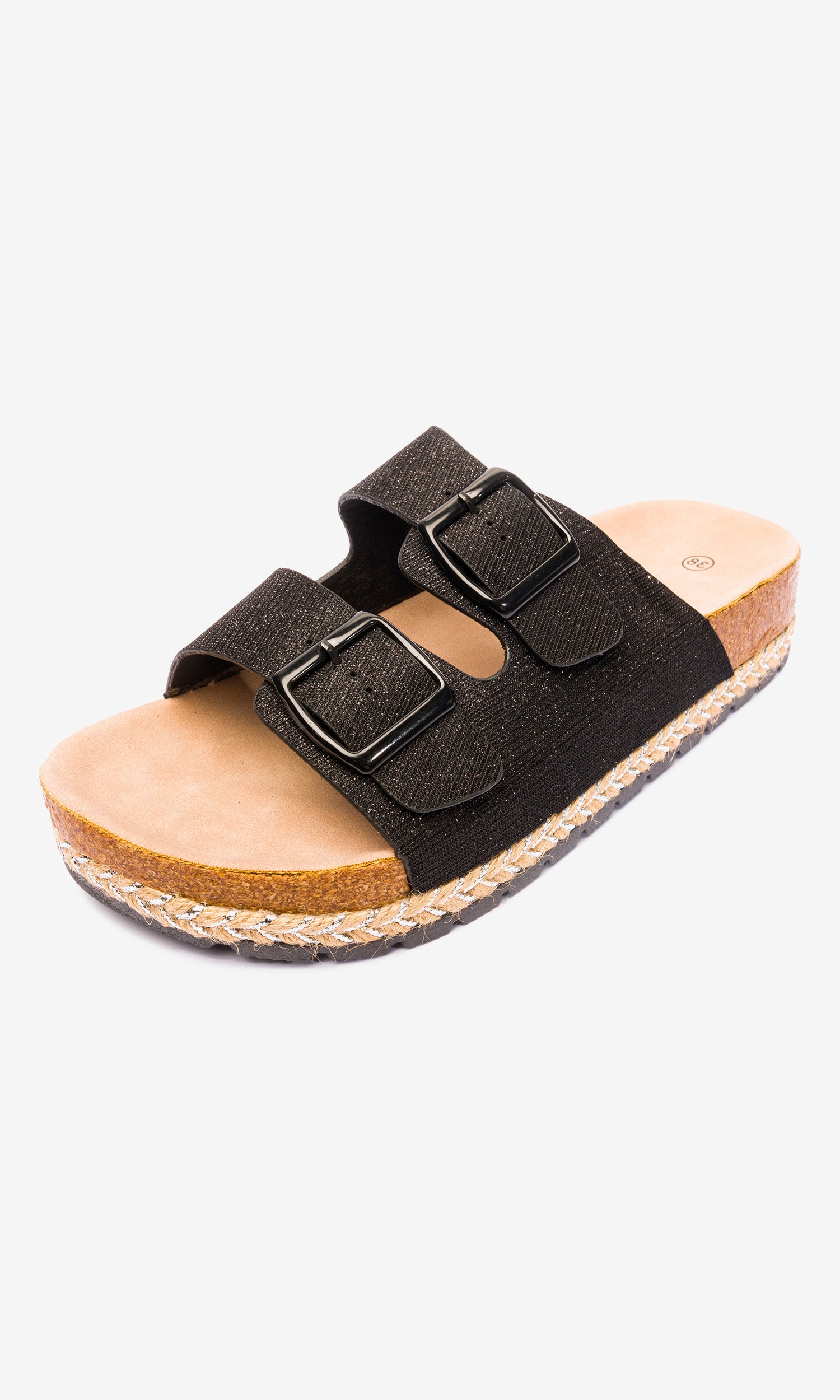 Sandalia Mujer Negro Gurami Chancleta Chancleta