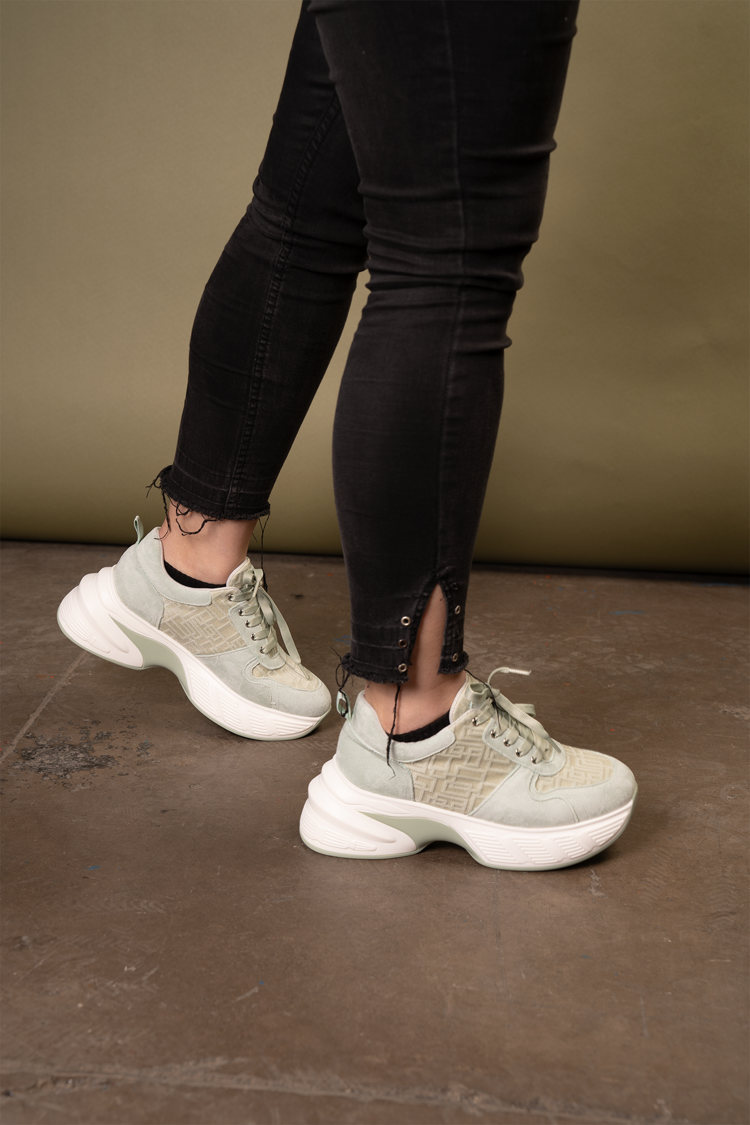 Zapatilla Mujer Verde Nubia Boteli Boteli