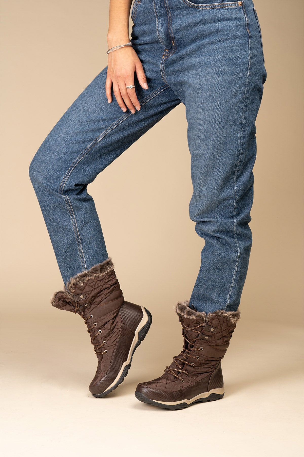 Bota Invernal Mujer Café Roma Chinitown Chinitown