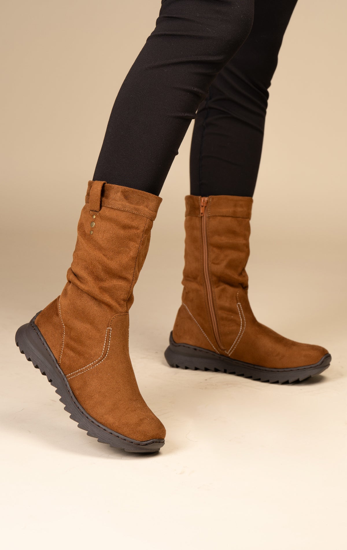 Bota Casual Mujer Melinda Camel Chinitown Chinitown
