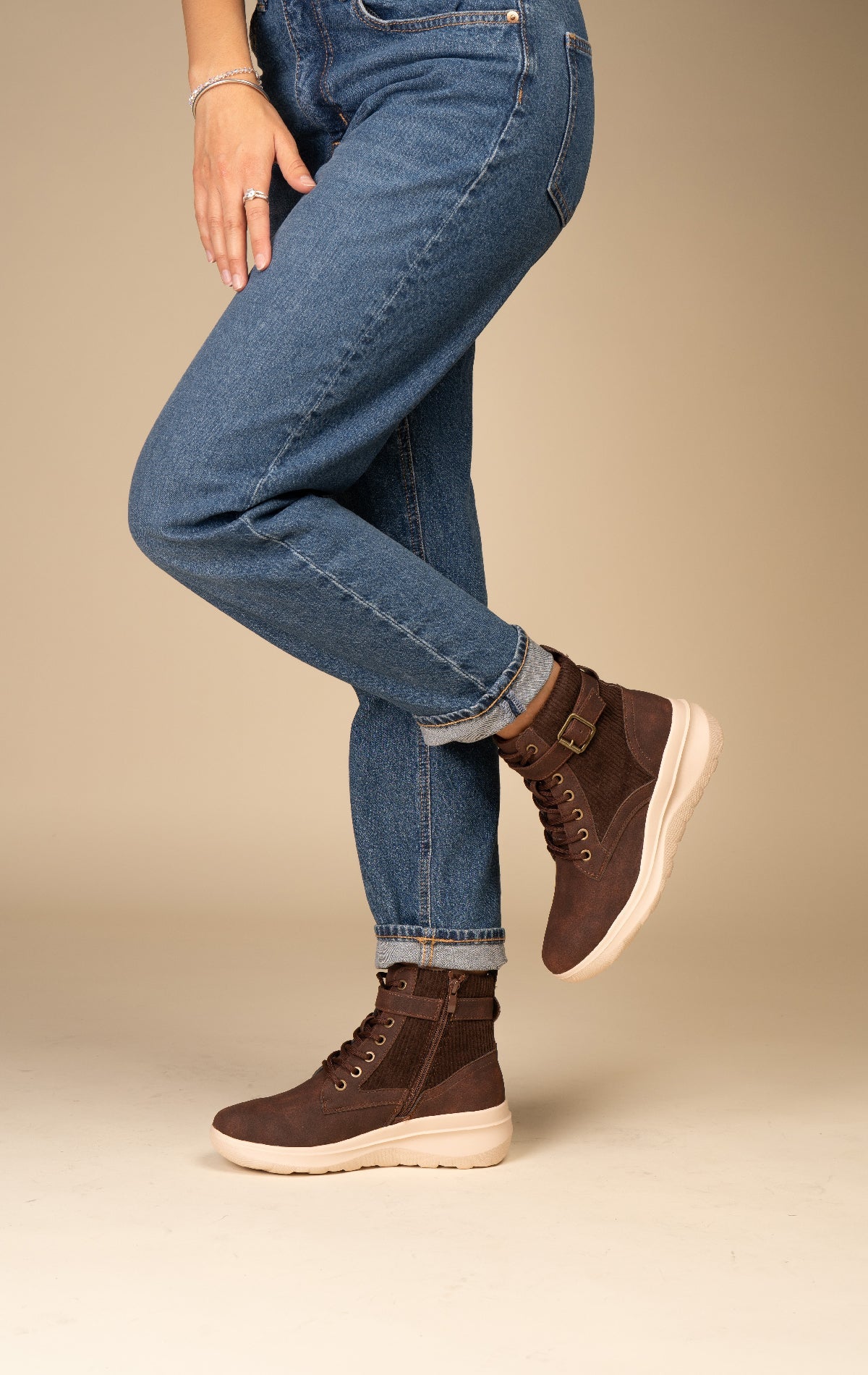 Botín Casual Mujer Karissa Café Oscuro Chinitown Chinitown