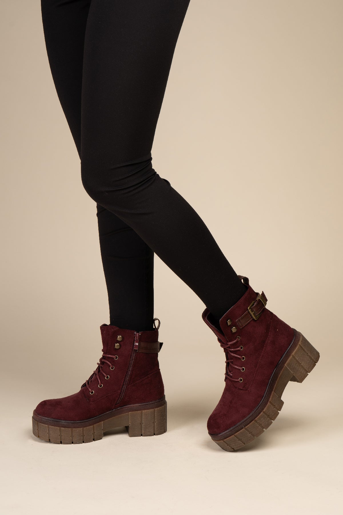 Botín Casual Mujer Burdeo Kendall Chinitown Chinitown