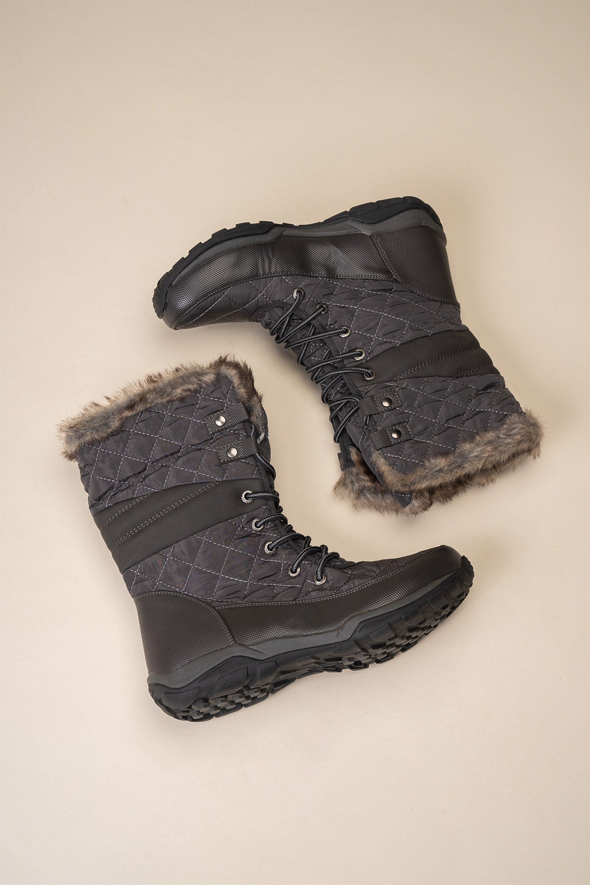 Bota Invernal Mujer Gris Roma Chinitown Chinitown