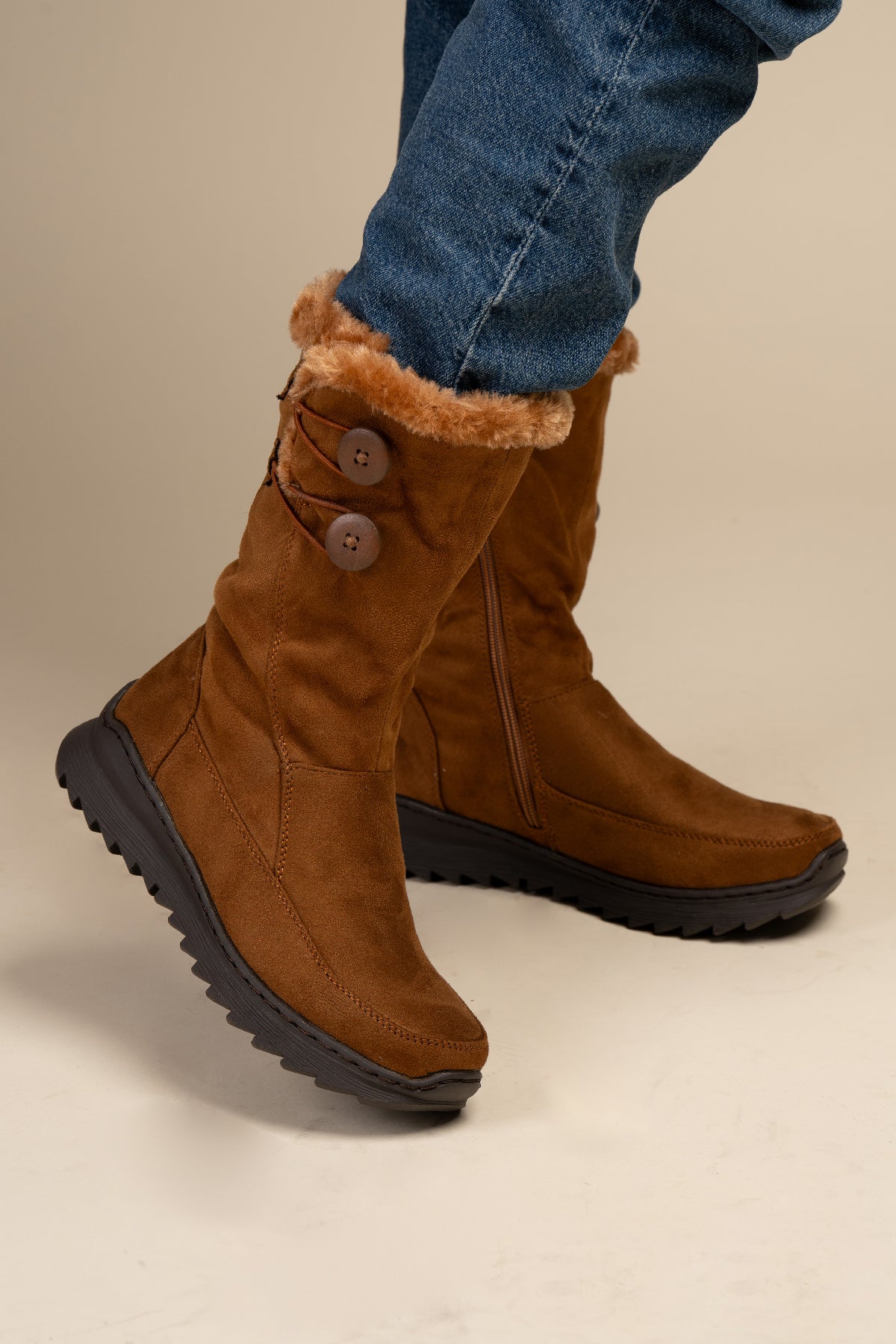 Bota Casual Mujer Café Claro Mariella Chinitown Chinitown