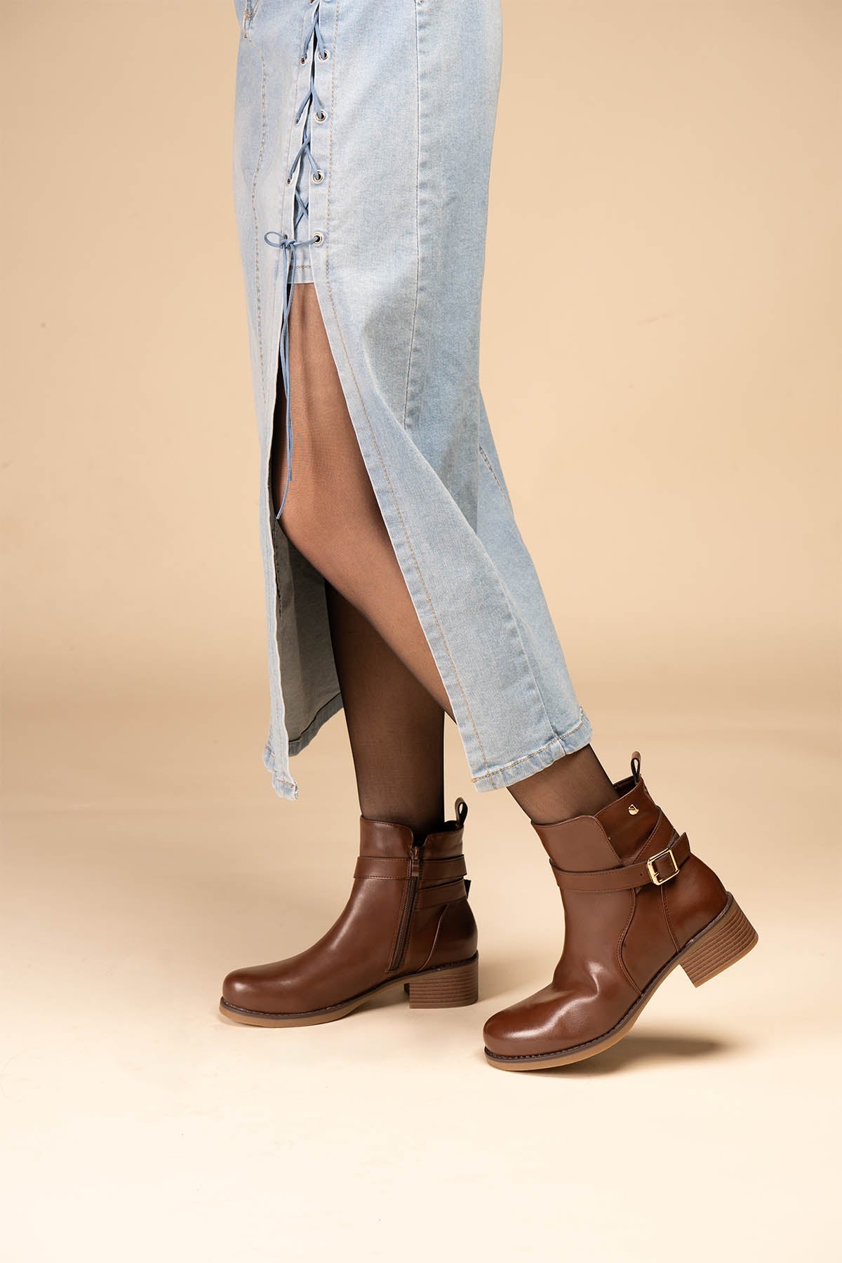 Botín Casual Mujer Camel Nosihle Chinitown Chinitown