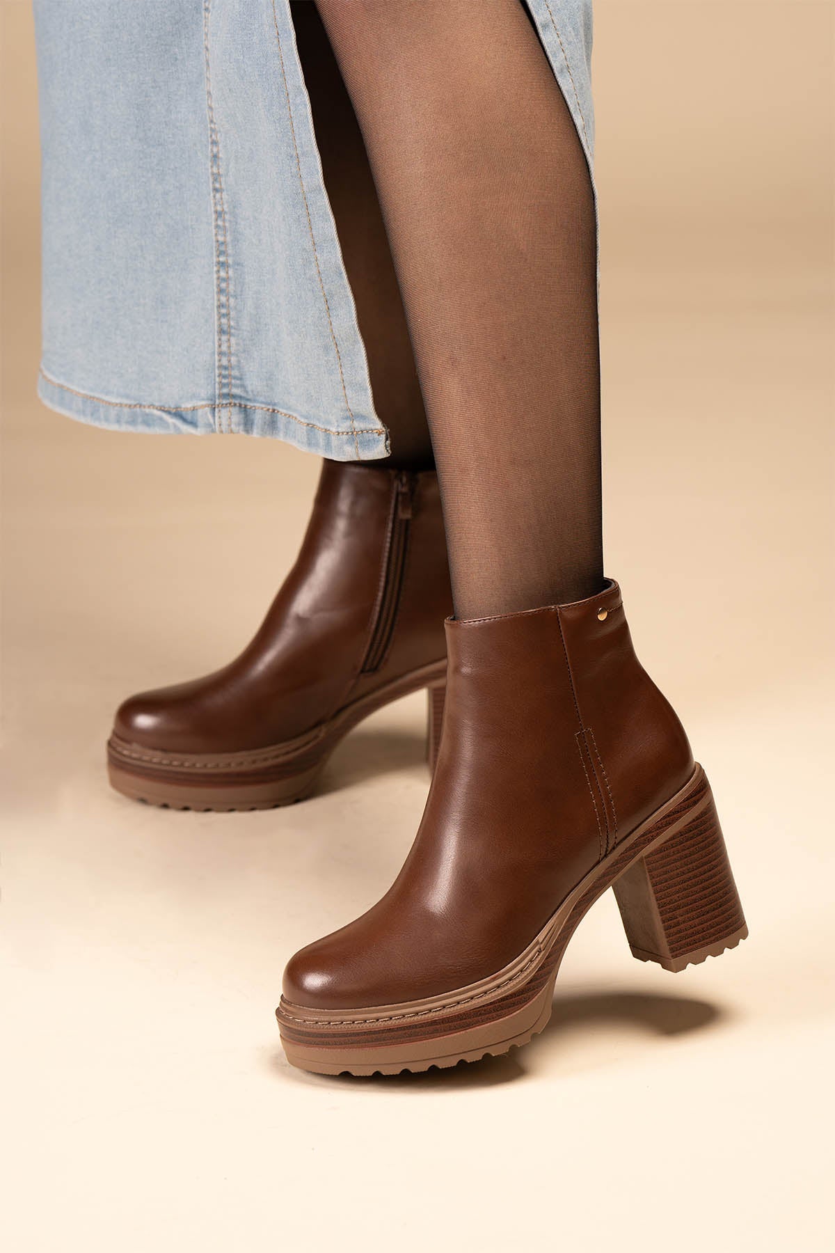 Botín Casual Mujer Camel Kani Chinitown Chinitown