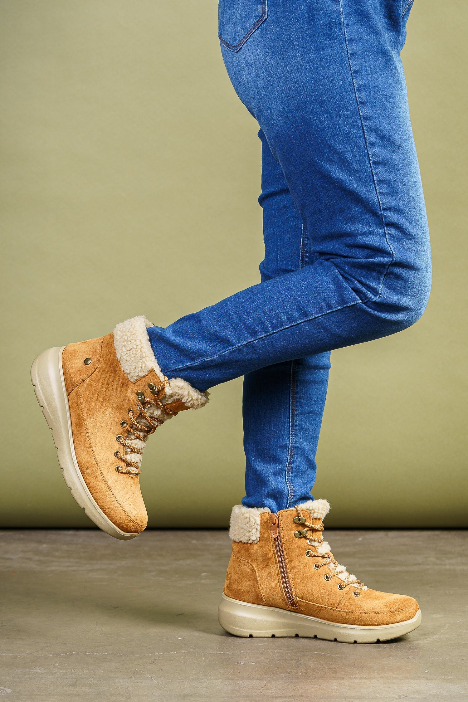 Botín Casual Mujer Camel Blau Chinitown Chinitown