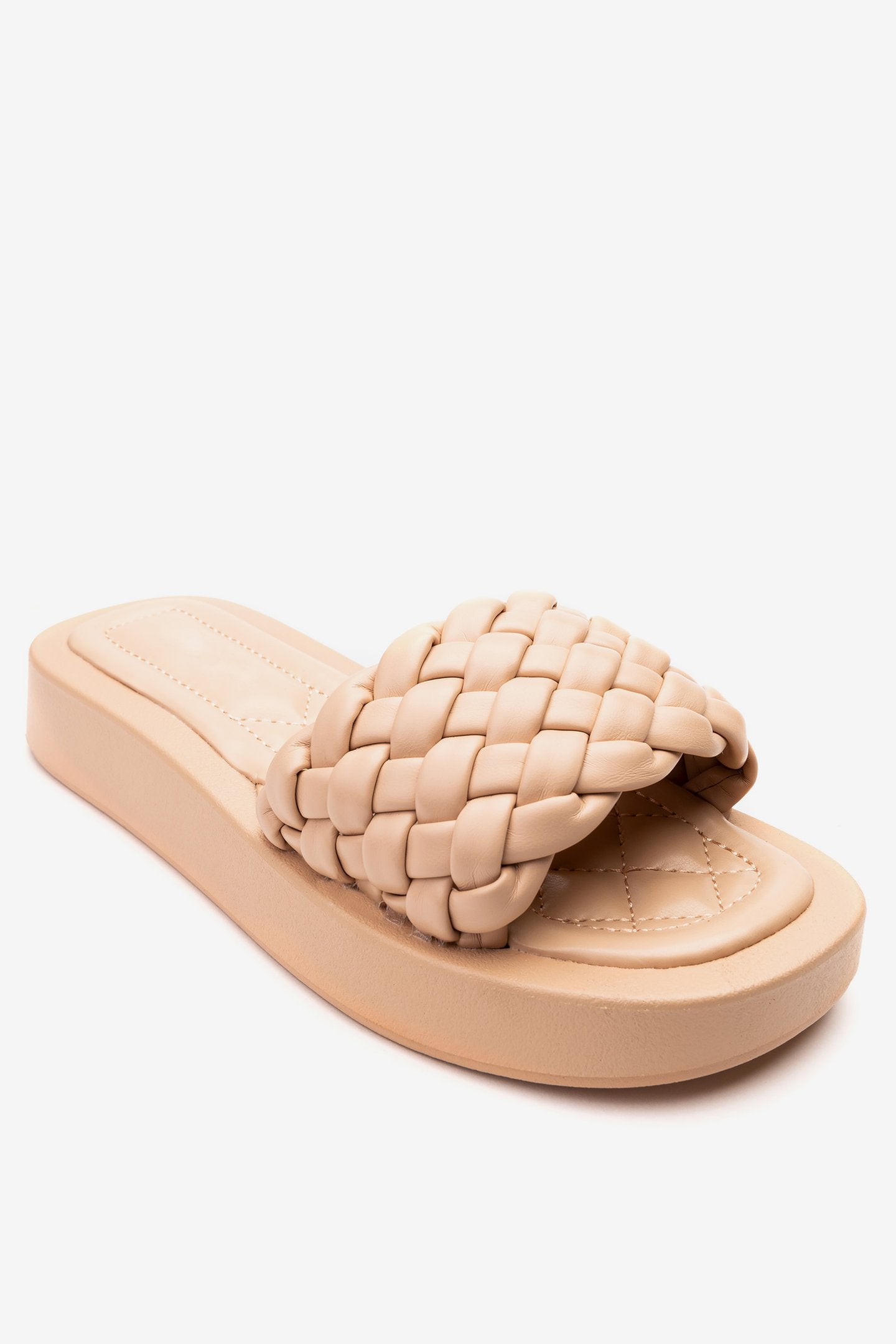 Sandalia Mujer Beige Luna Chancleta Chancleta