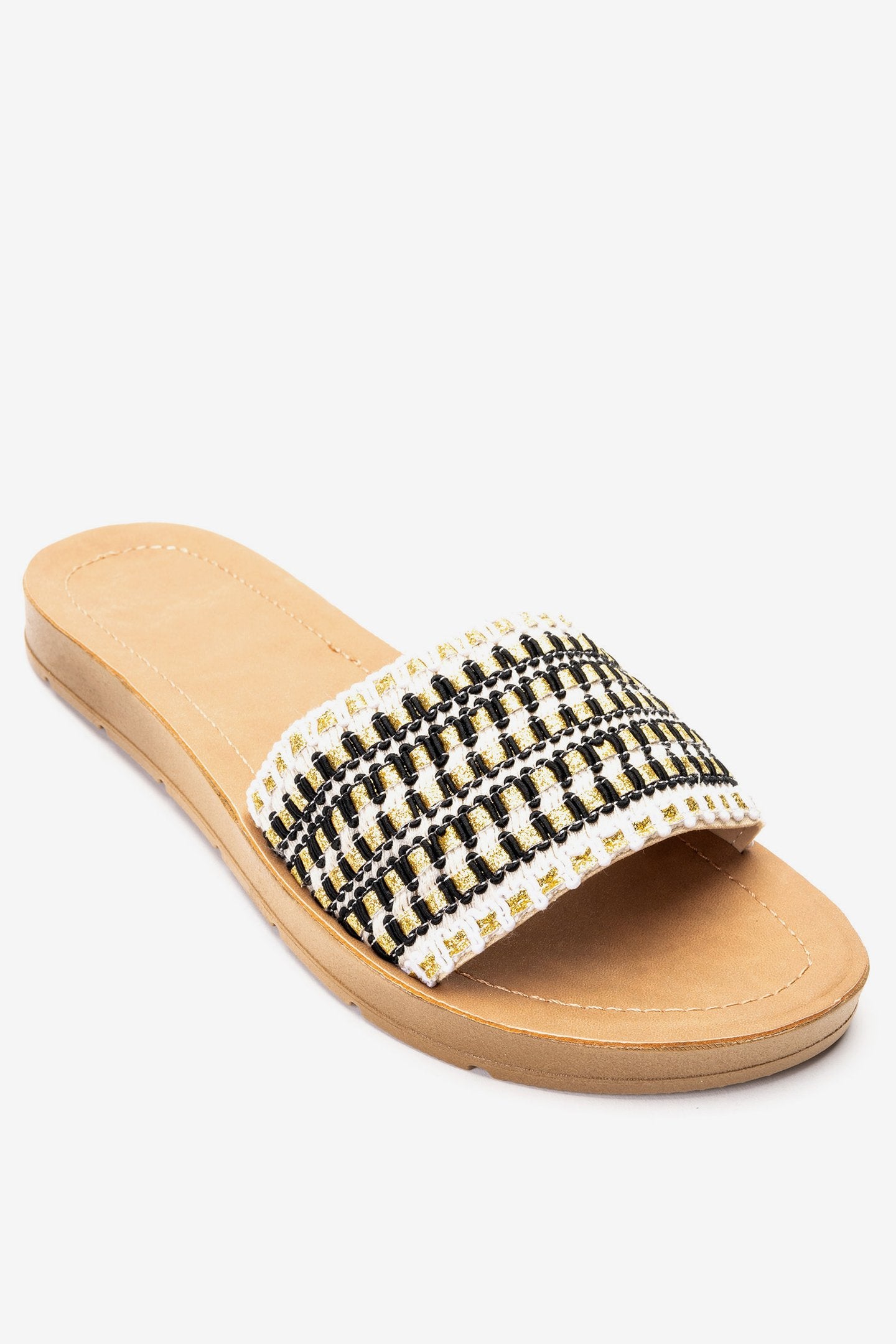 Sandalia Mujer Negro Peace Chancleta Chancleta