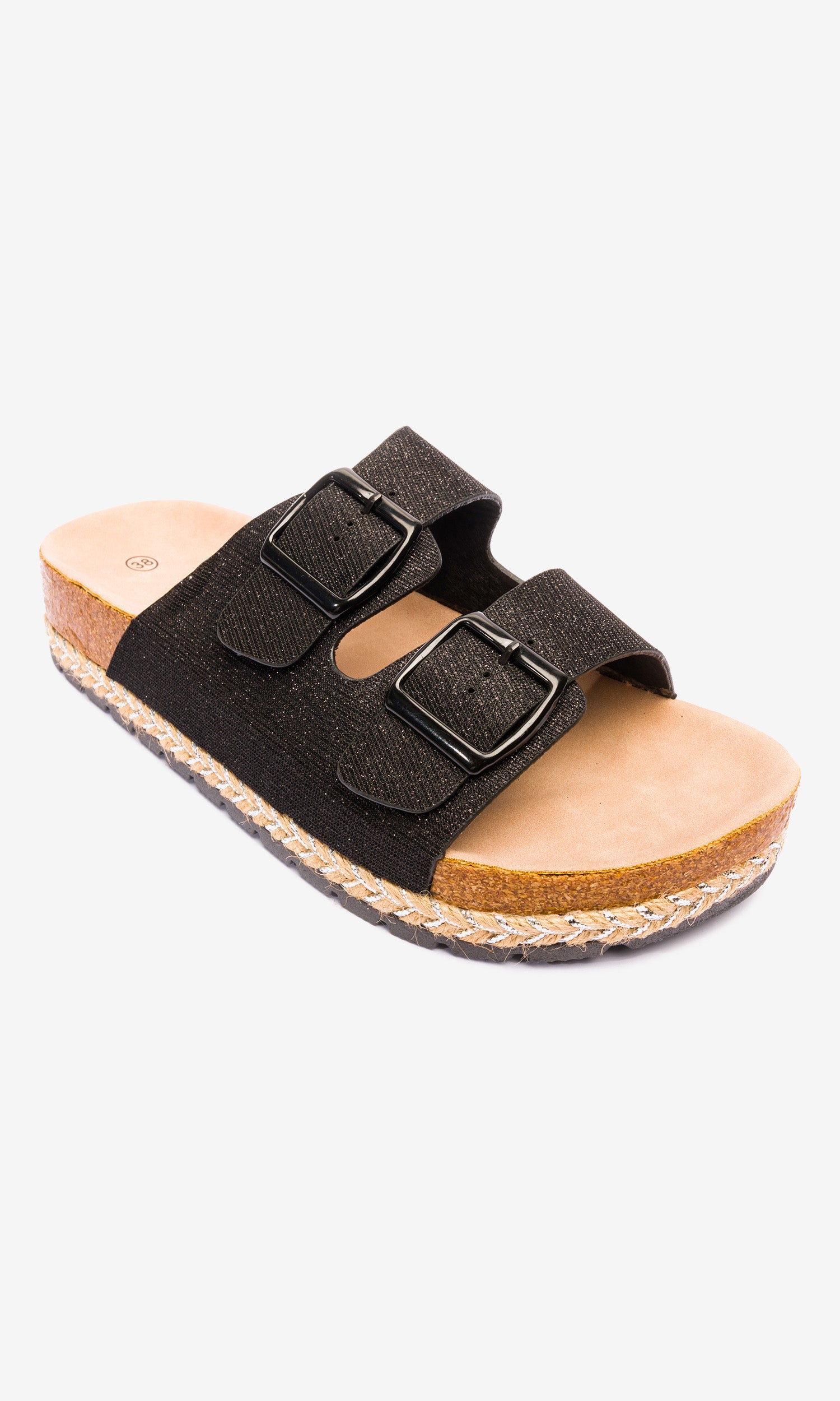 Sandalia Mujer Negro Gurami Chancleta Chancleta