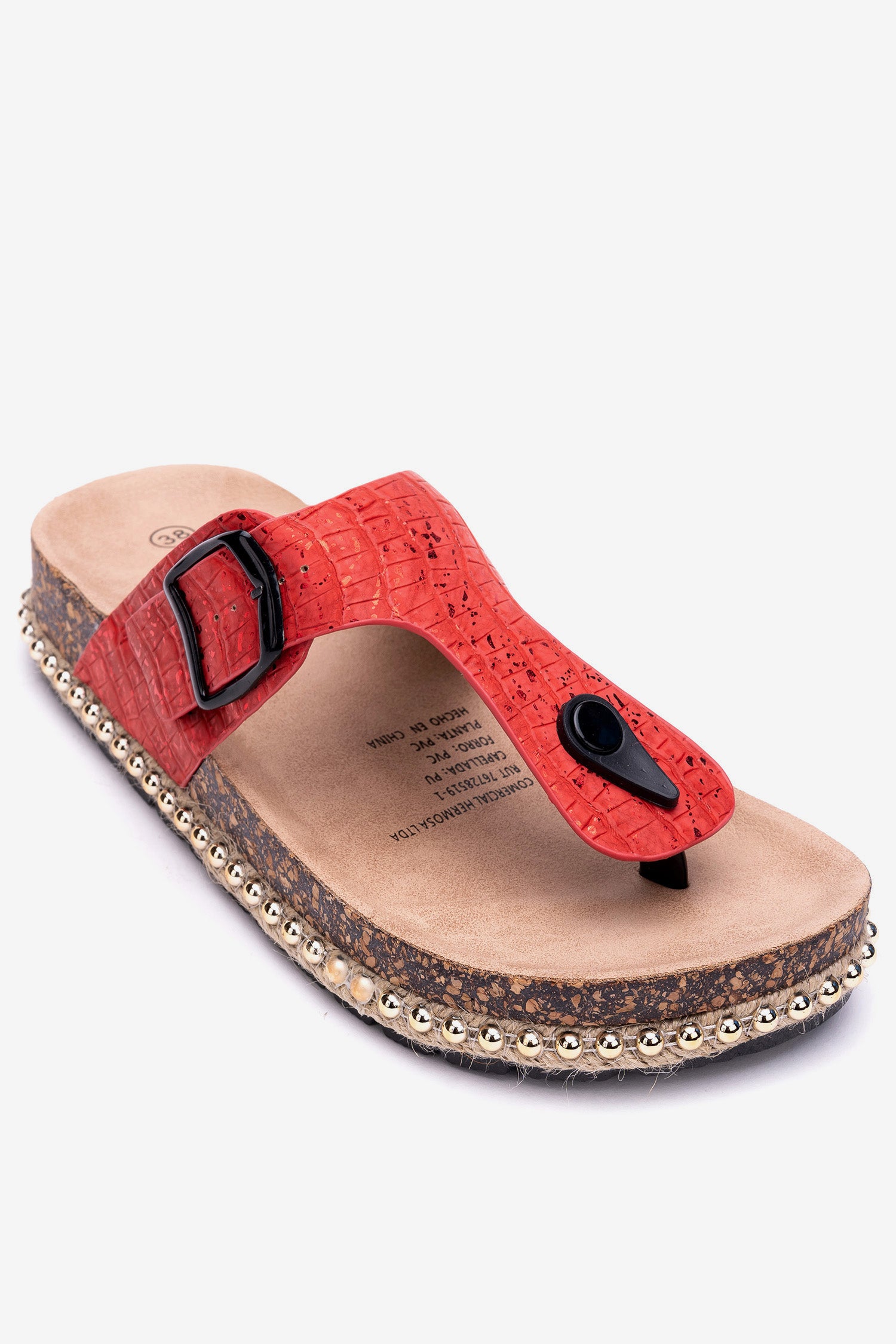 Sandalia Mujer Rojo Ronie Apóstol Apóstol