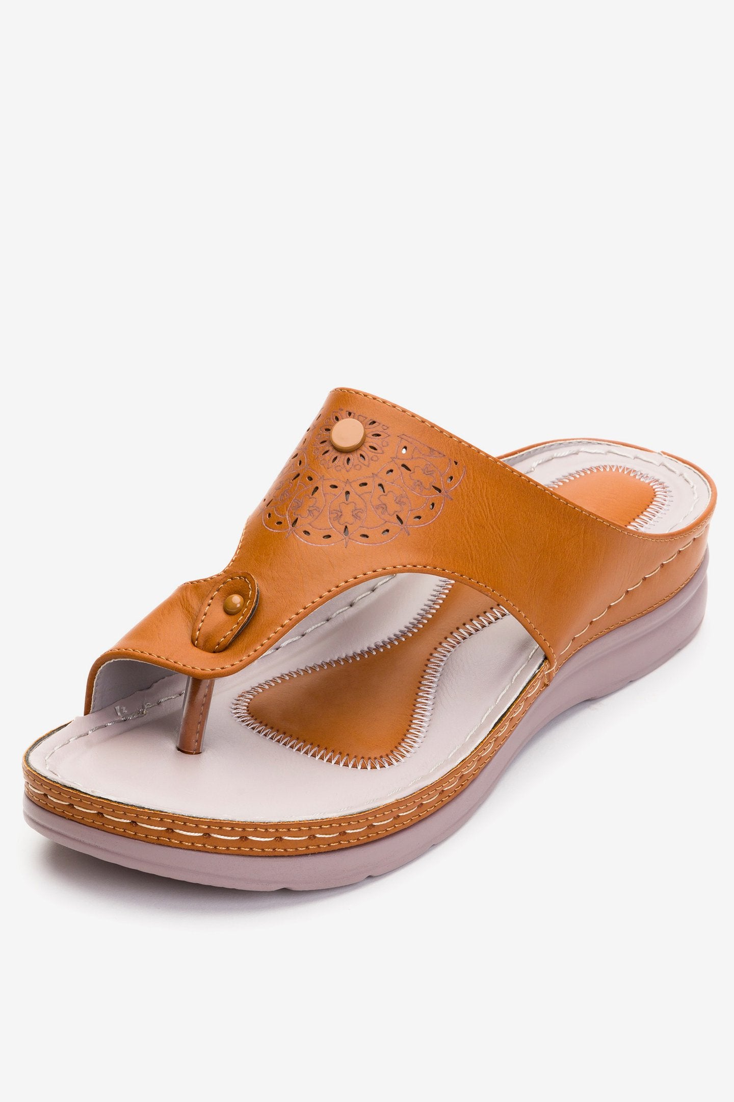 Sandalia Mujer Camel Kibo Chancleta Chancleta