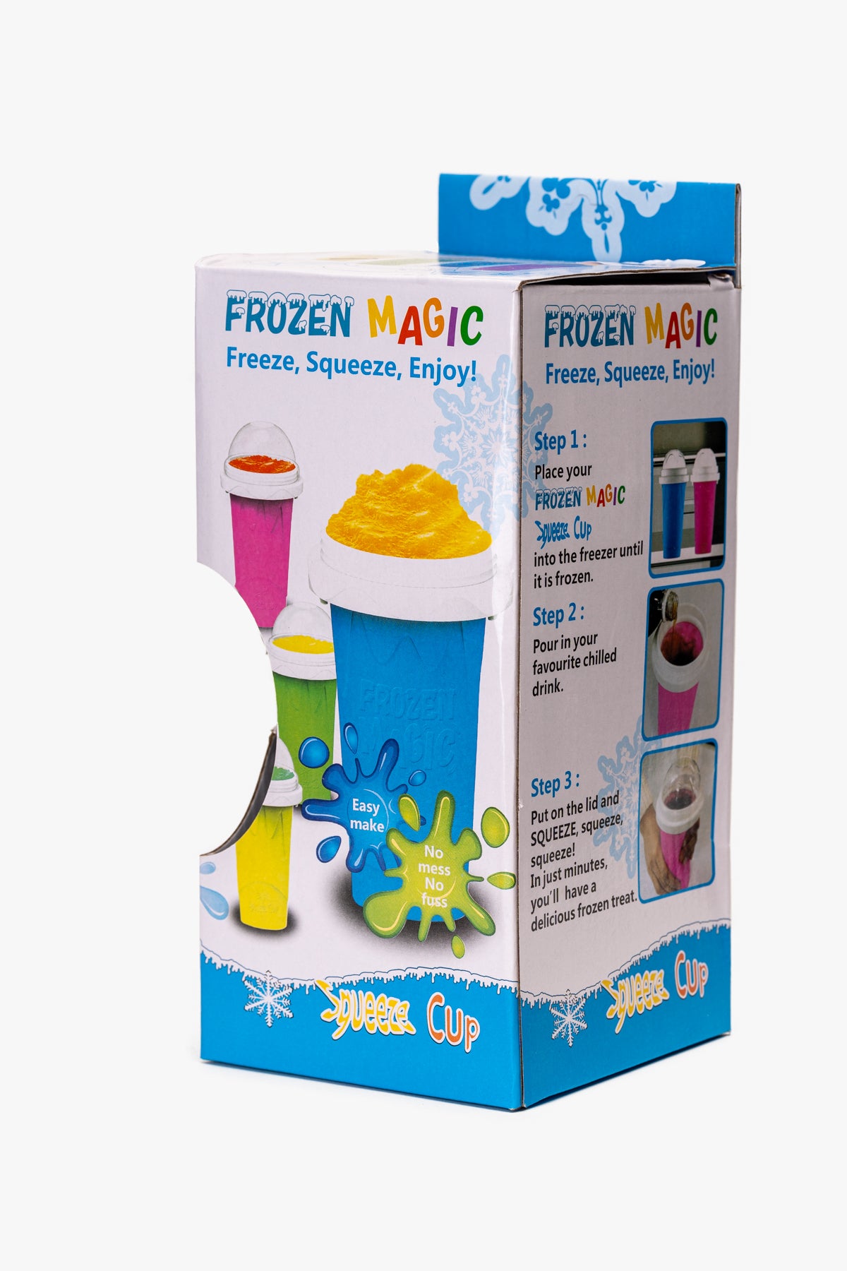 Vaso Magico Para Granizado 430ml Con Cuchara y Bombilla Celeste Chinitown Chinitown