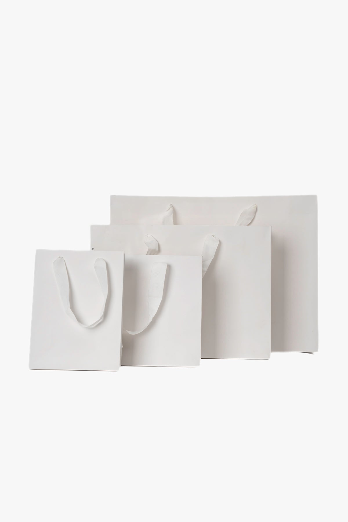 Pack 10 Bolsa de Lujo Couché Tamaño 20x15x7 cm Blanco Chinitown Chinitown